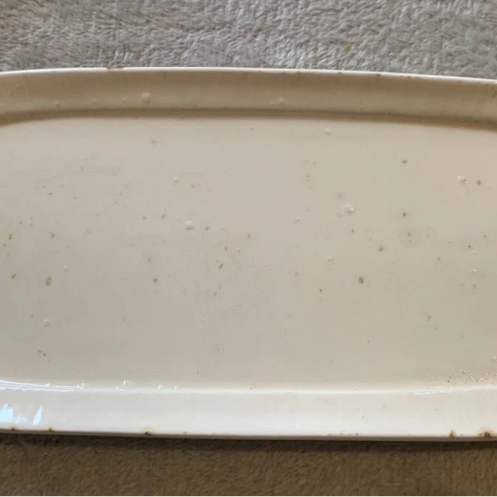 Sears Merry Mushroom Decorated Ceramic Butter Dish 1978 chip - Picture 7 of 10